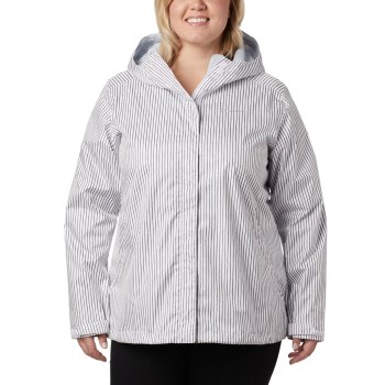 Columbia Ridge Gates Plus Size, Chamarras Blancos Rayas Para Mujer | 943671-ZWH